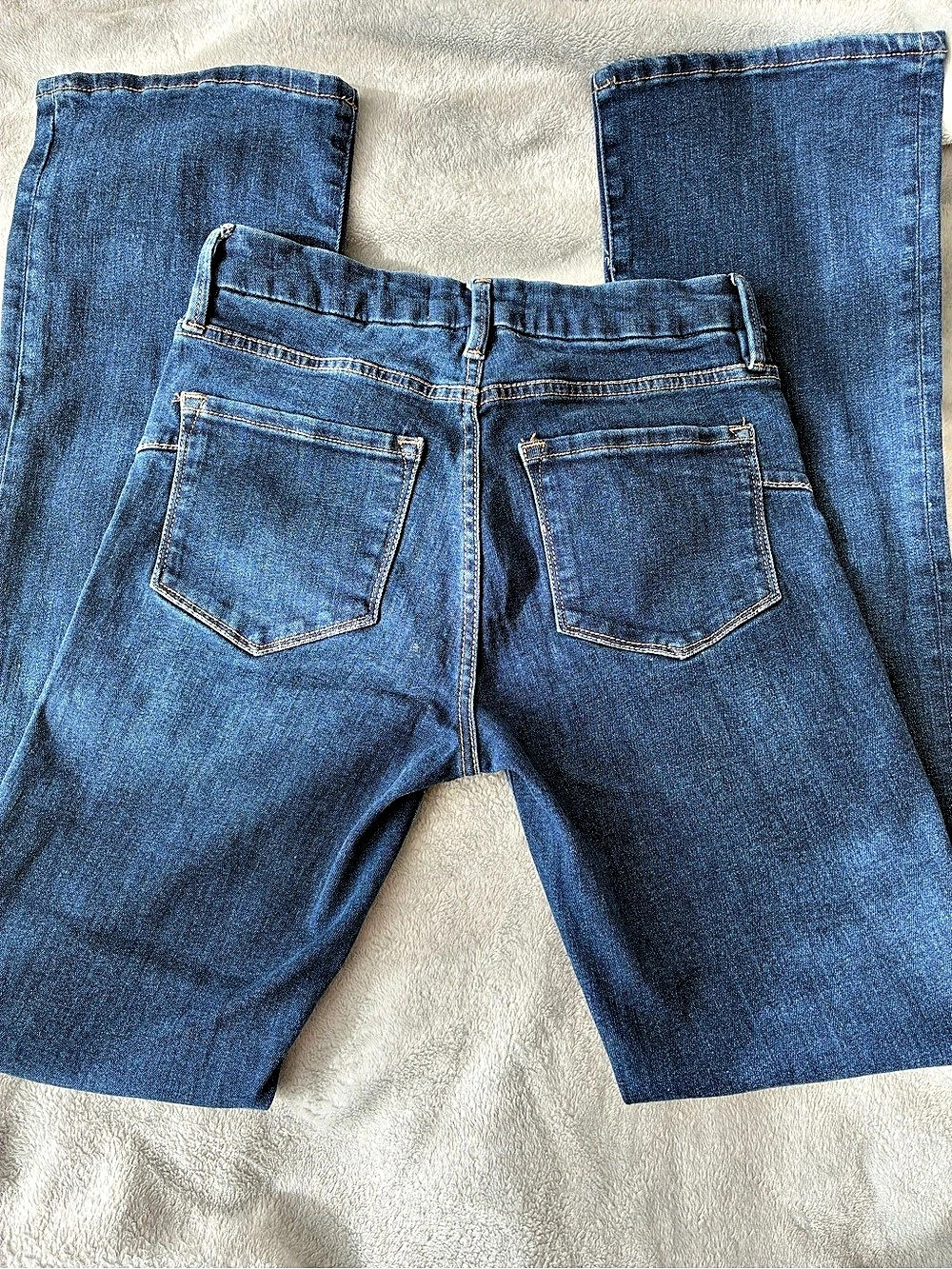 Zara ZW Mid-Rise Bootcut Jeans Boot Cut Blue EU 38 Like New